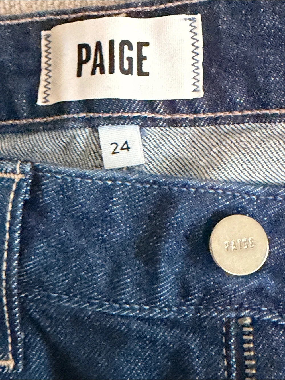Paige Cadee Denim Bermuda shorts - dark blue denim organic cotton